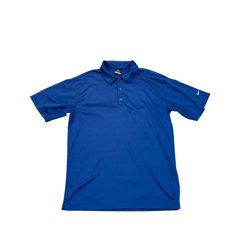 Nike Golf Polo Shirt Men Blue Short Sleeve Performance Athletic Size Large